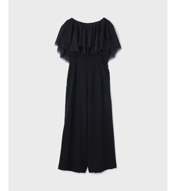 GRACE CONTINENTAL「フリルケープサロペット」|オールインワン|