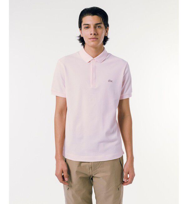 LACOSTE「『Le Paris Polo』レギュラーフィット　パリポロ 比翼ポロシャツ」|ポロシャツ|ライトピンク