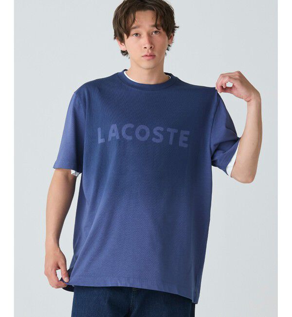 LACOSTE「グラデーション ステンシルブランドネームロゴTシャツ」|Tシャツ・カットソー|