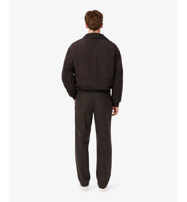 LACOSTE「ウールブレンドヘリンボーンパンツ」|スラックス|