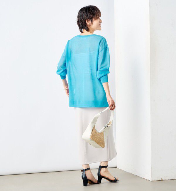 NOLLEY'S sophi「麻混シアーVネックプルオーバーニット」|ニット・セーター|