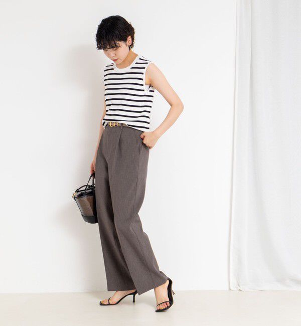 NOLLEY'S sophi「《アンサンブル対応/手洗い可能》マルチファンクション総針ノースリーブプルオーバーニット」|ニット・セーター|