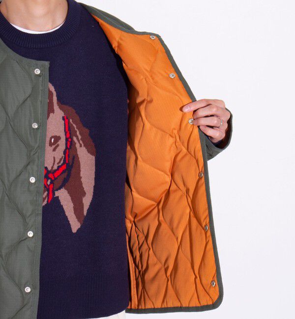 GLOSTER「【TAION/タイオン】GLOSTER別注 ミリタリーライナージャケット ノーカラーMA-1 M65」|ダウン|