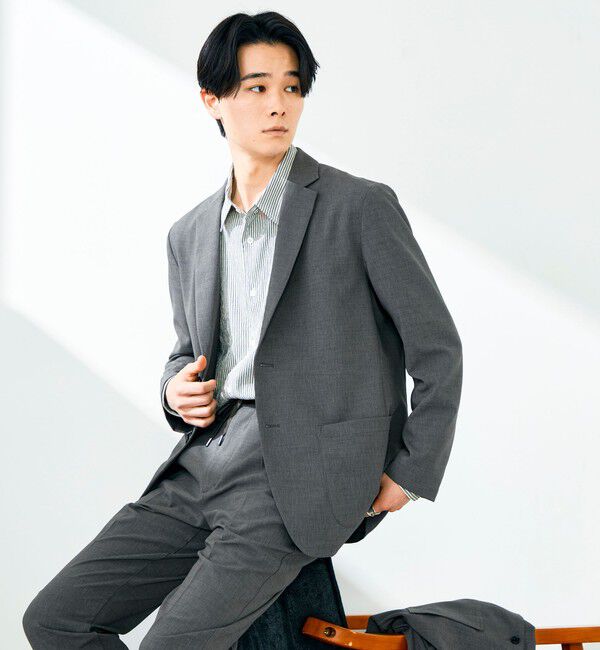 GLOSTER「【セットアップ対応】リネンタッチドビージャケット」|テーラードジャケット|