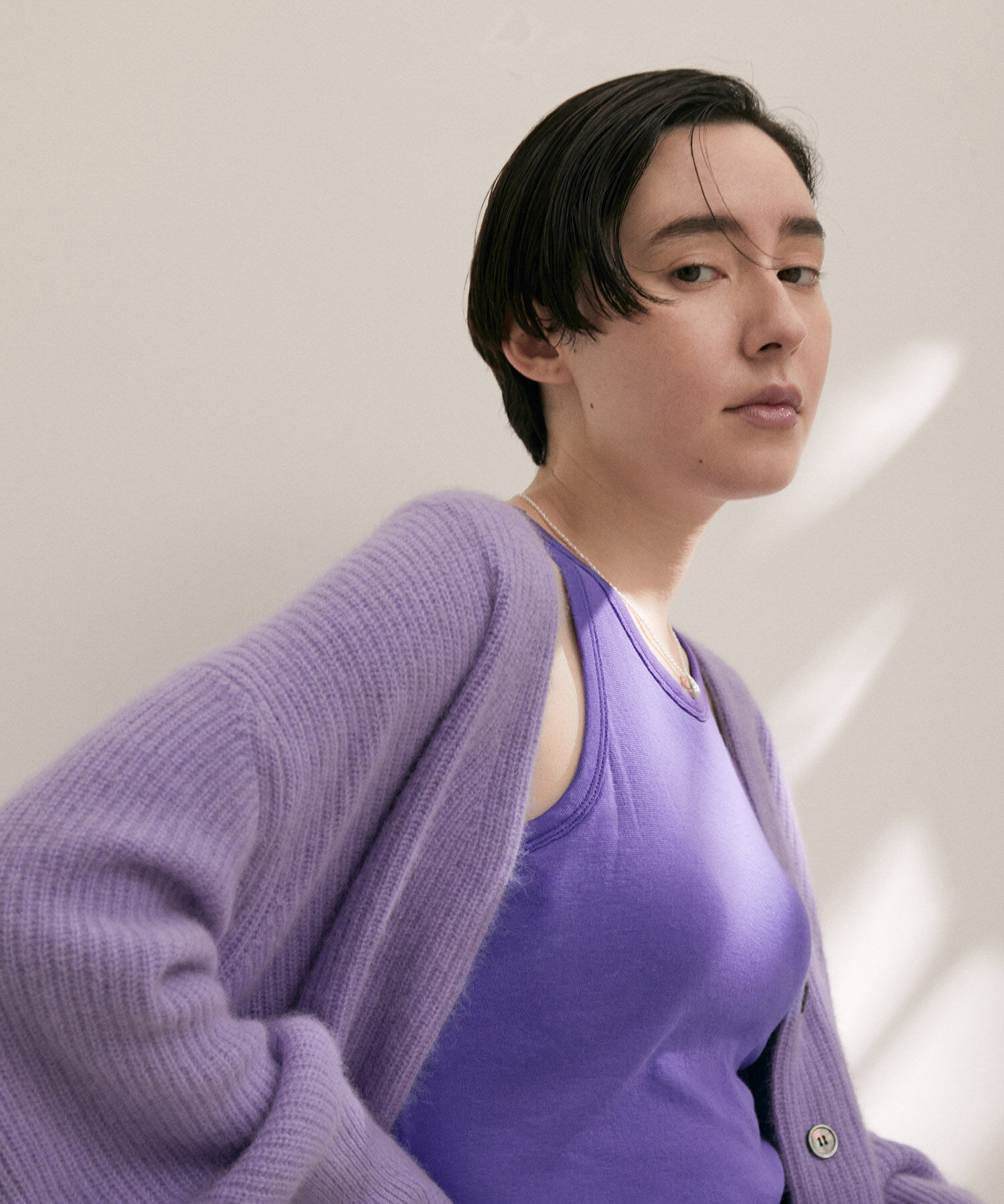 SALON adam et rope'「【Smile Cotton】カップ付きアメリカンスリーブタンクトップ」|タンクトップ|