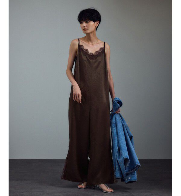 SALON adam et rope'「リバーレースサロペット / ロンパース」|オールインワン|