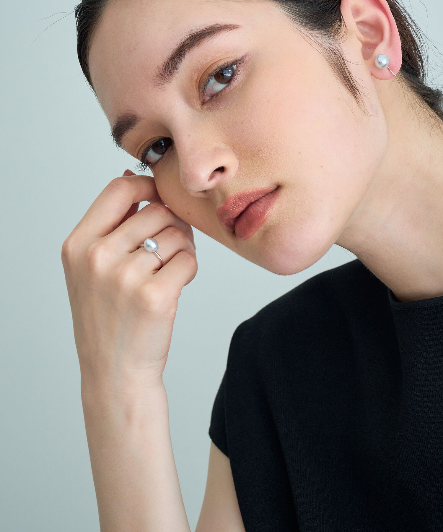 ROP&Eacute;「R（ロペ アール）あこやナチュラルブルーパール1粒リング」|リング|