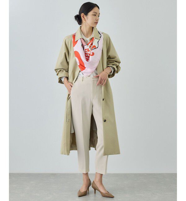 ROPE「トリアセダブルクロス テーパードパンツ/イージーケア・セットアップ対応・26SS」|スラックス|ベージュ(27)