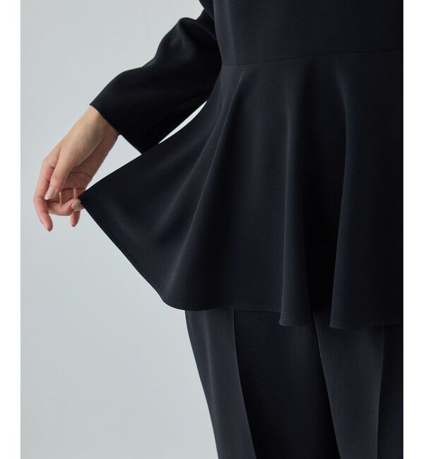 ROPE「トリアセダブルクロス ペプラムブラウス/イージーケア・セットアップ対応・26SS」|シャツ・ブラウス|