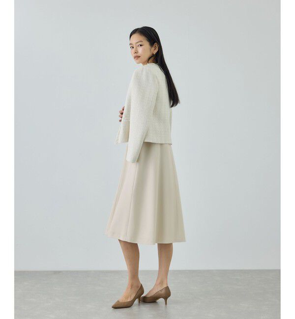 ROPE「トリアセダブルクロス セミフレアーワンピース/イージーケア・セットアップ対応・26SS」|ワンピース|