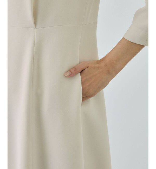 ROPE「トリアセダブルクロス セミフレアーワンピース/イージーケア・セットアップ対応・26SS」|ワンピース|