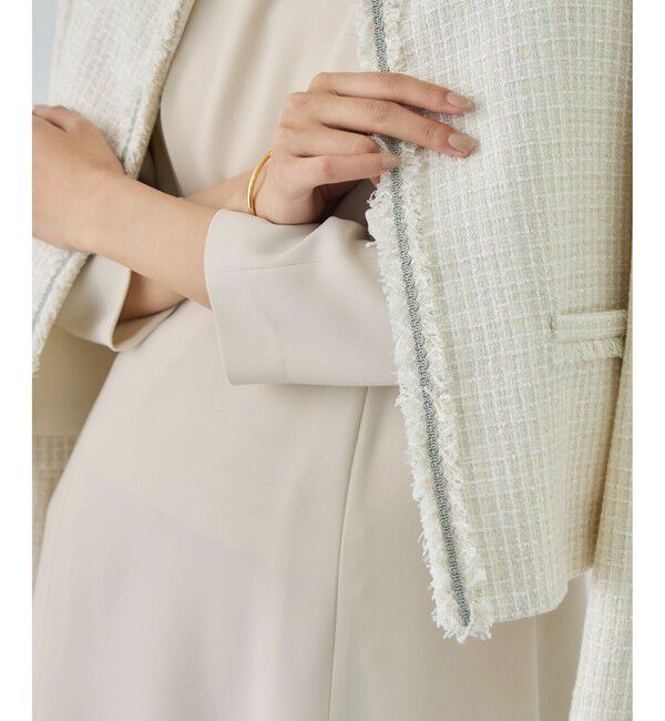 ROPE「トリアセダブルクロス セミフレアーワンピース/イージーケア・セットアップ対応・26SS」|ワンピース|