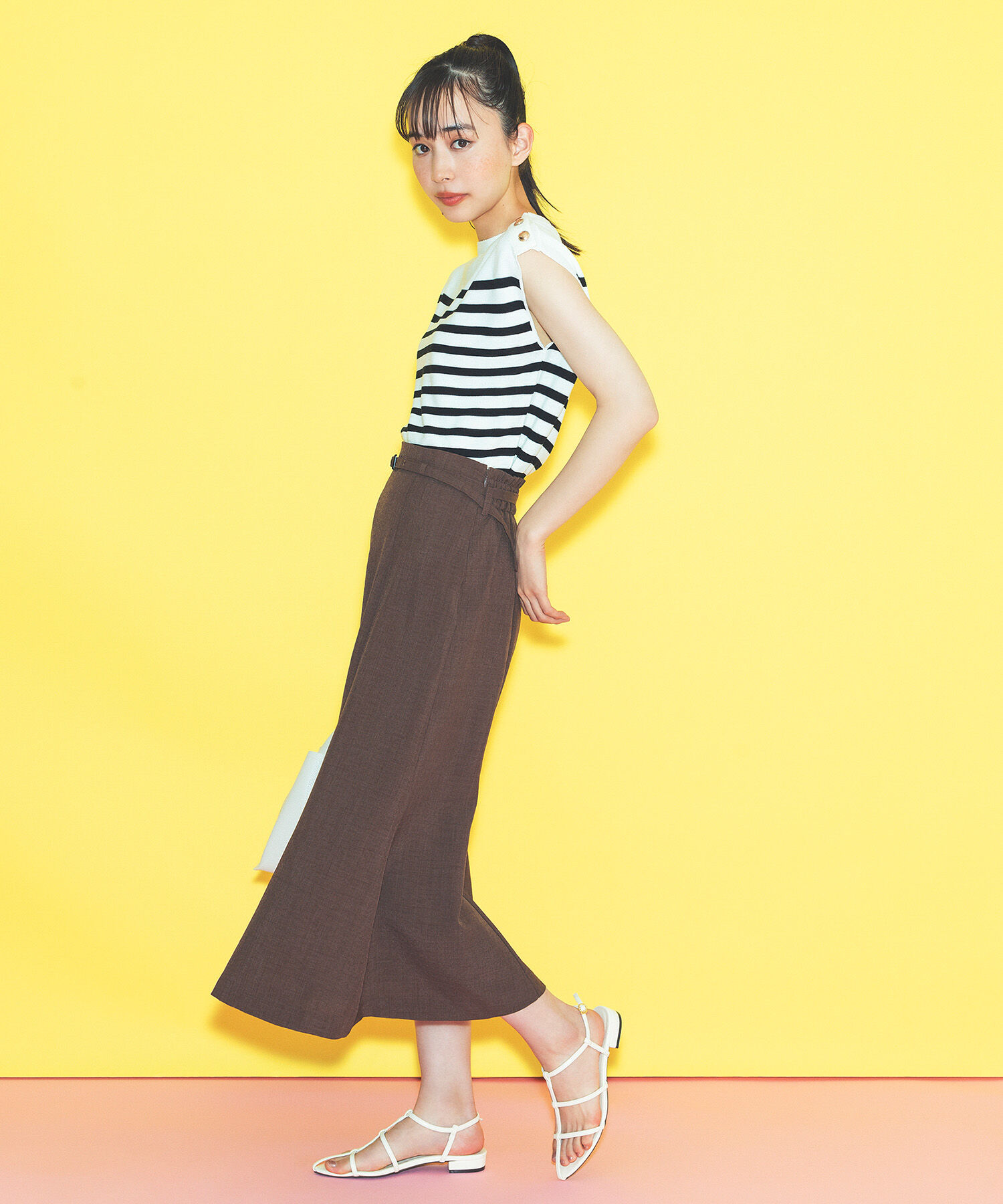 VIS「【新色】【接触冷感・洗える】美easy細ベルトマーメイドスカート」|スカート|