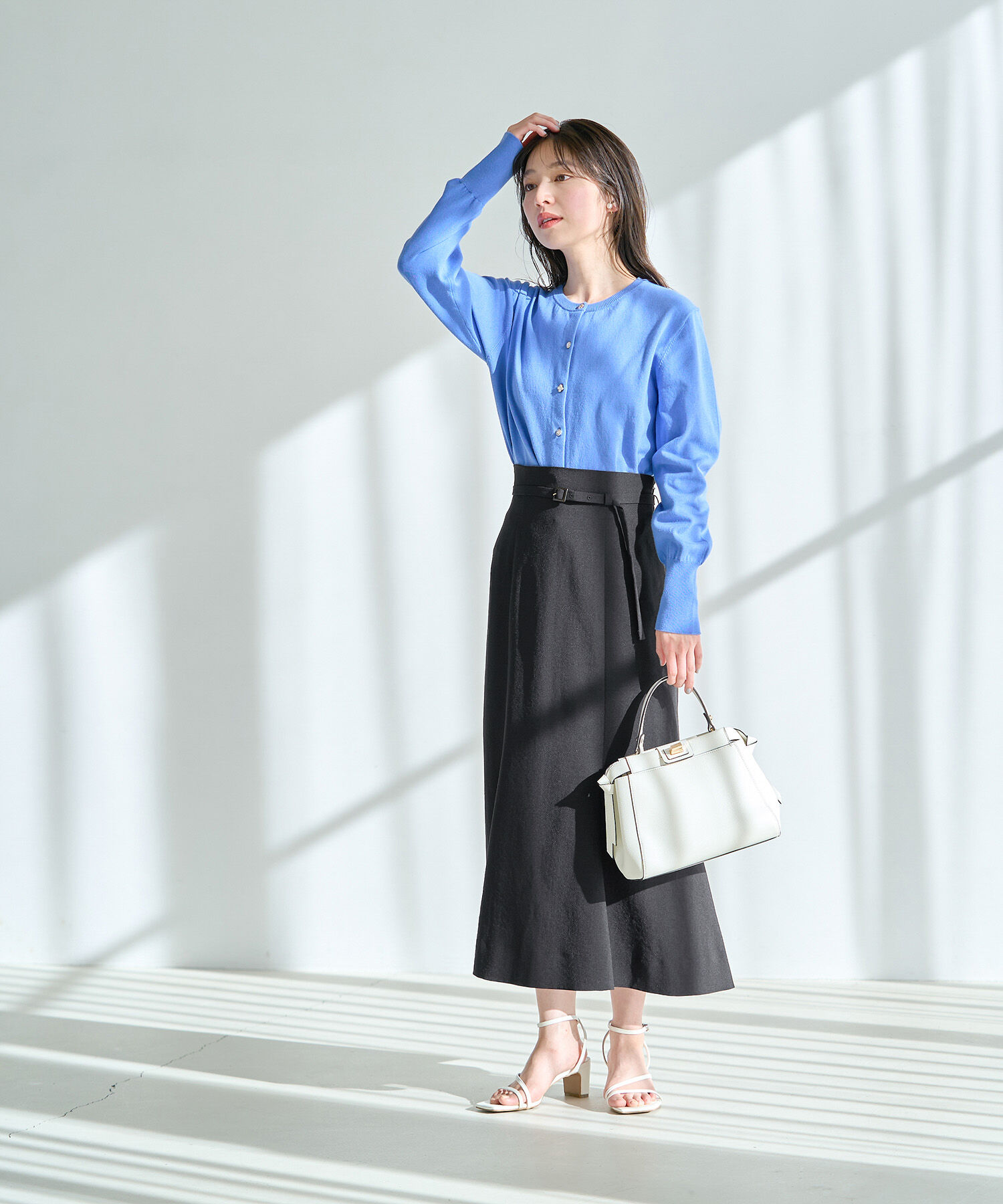 VIS「【新色】【接触冷感・洗える】美easy細ベルトマーメイドスカート」|スカート|