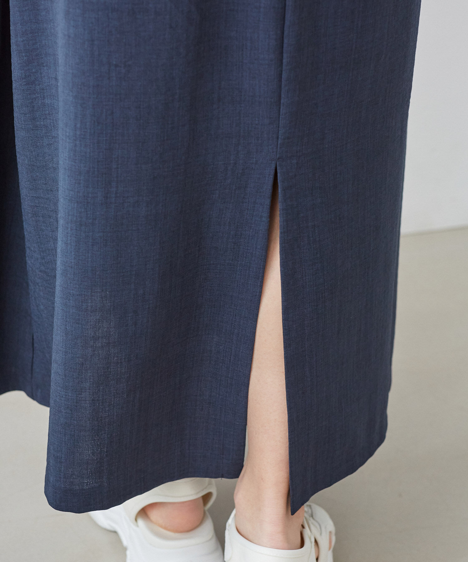 VIS「美easyリネンライクAラインスカート【洗える】【低身長～高身長】」|スカート|