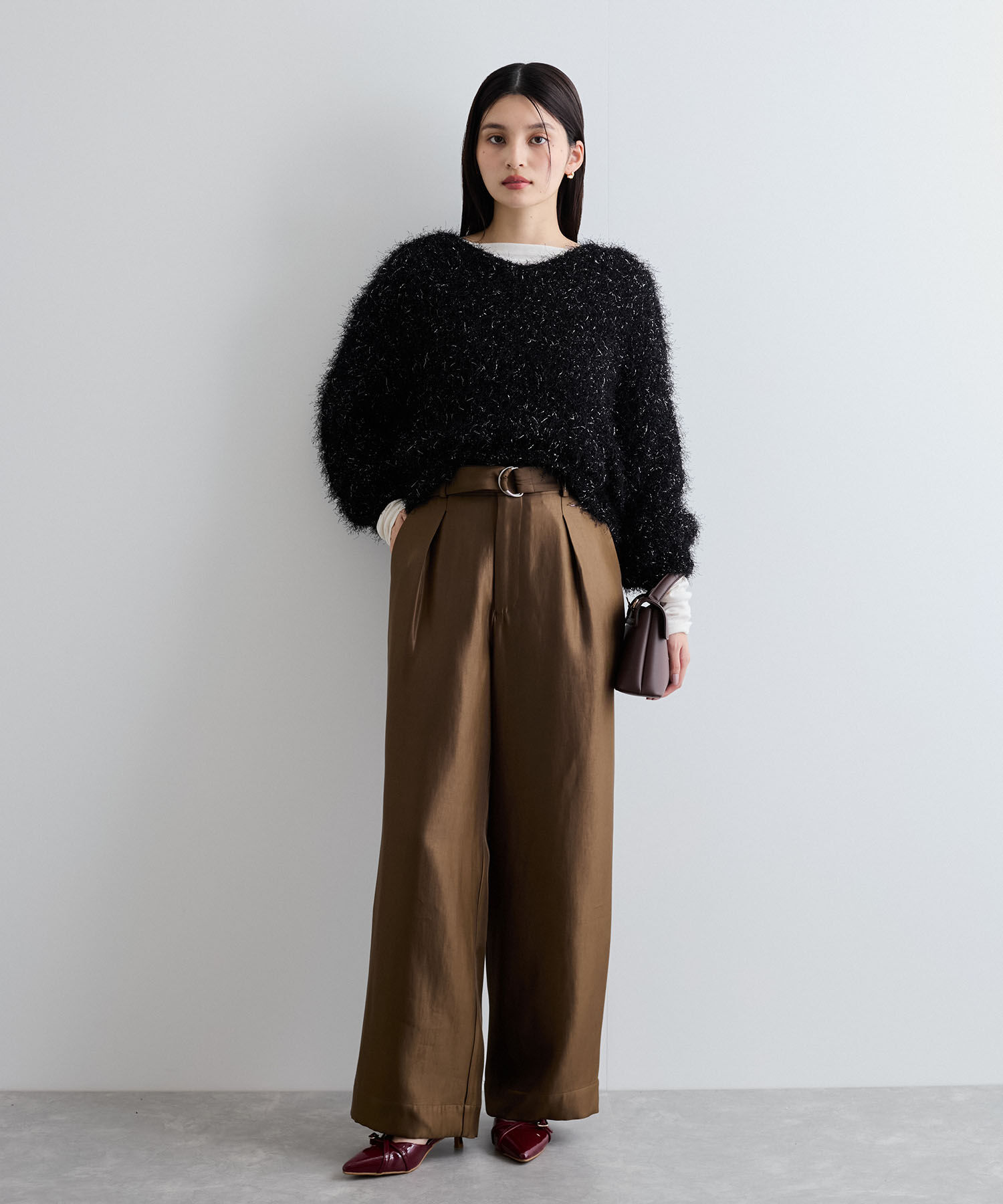 VIS「【洗える】ふわキラニットプルオーバー」|ニット・セーター|