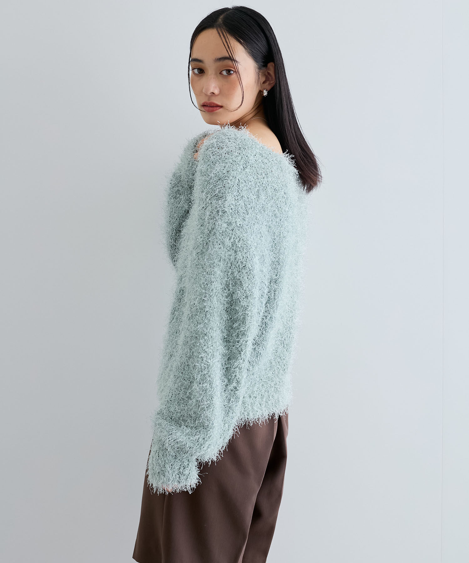 VIS「【洗える】ふわキラニットプルオーバー」|ニット・セーター|