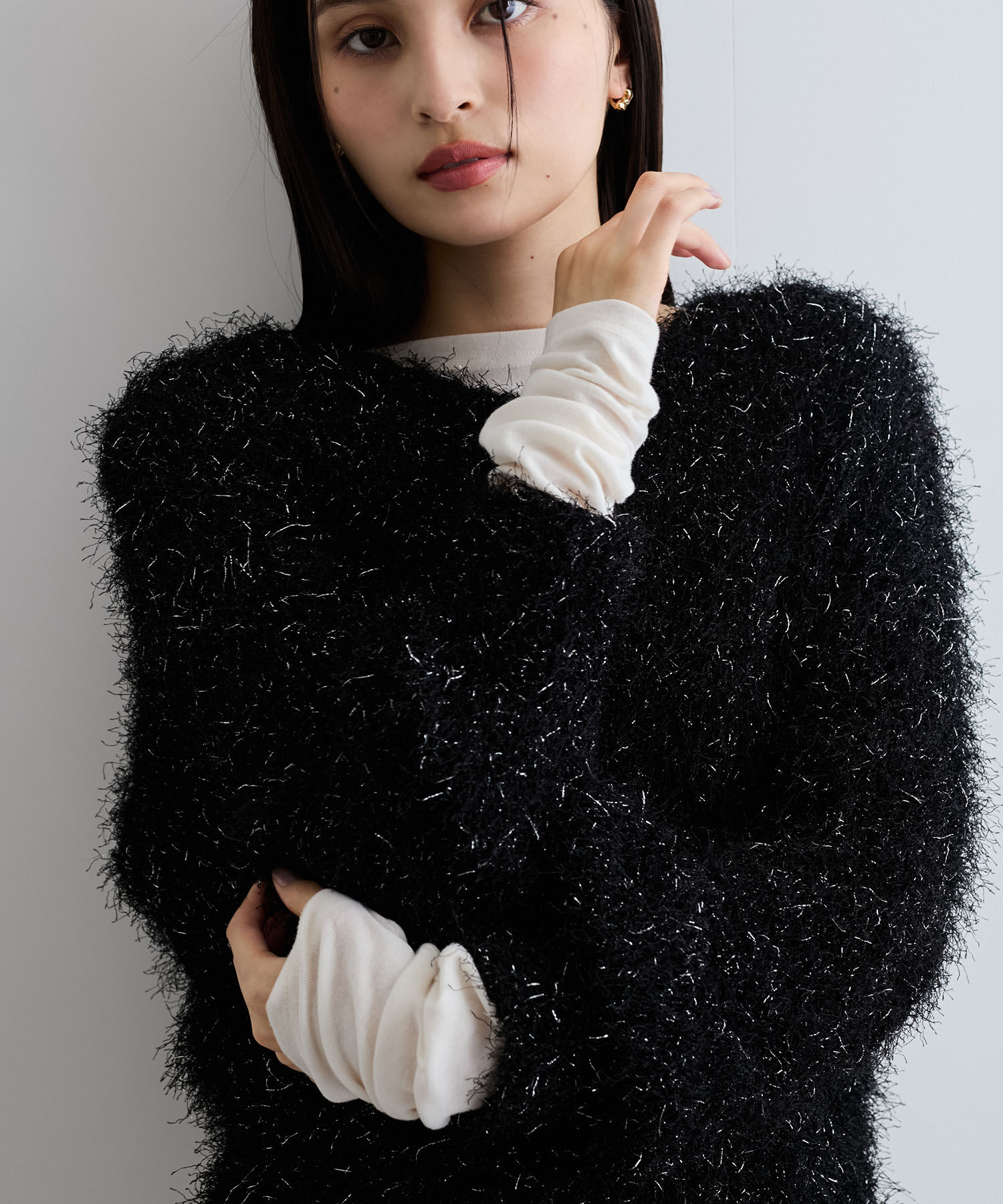 VIS「【洗える】ふわキラニットプルオーバー」|ニット・セーター|