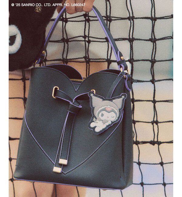 VIS「【マイメロディ&クロミ】 VIS別注モデルハートカットバッグ＆チャームSET」|ハンドバッグ|ブラック(01)