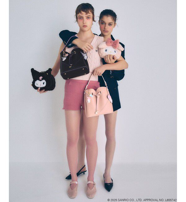 VIS「【マイメロディ&クロミ】 VIS別注モデルハートカットバッグ＆チャームSET」|ハンドバッグ|