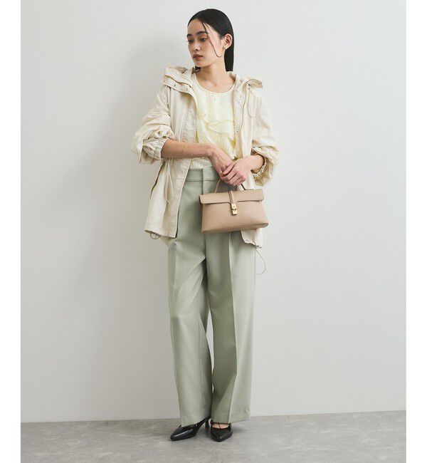 VIS「【美easy】コンフォートストレートワイドパンツ/イージーケア・UVケア・セットアップ対応」|スラックス|