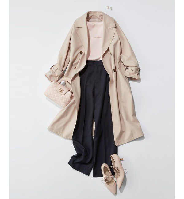 VIS「【美easy】コンフォートストレートワイドパンツ/イージーケア・UVケア・セットアップ対応」|スラックス|