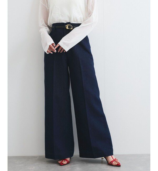 VIS「グリッターワイドデニムパンツ」|デニム|