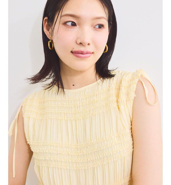 VIS「プリーツシアーシャーリングブラウス」|シャツ・ブラウス|