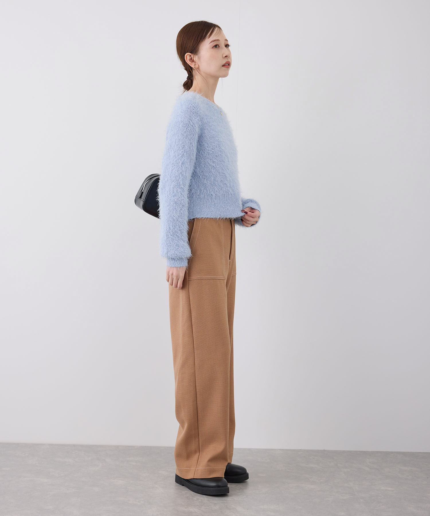 Rope&rsquo;Picnic「シャギーニットショート丈プルオーバー」|ニット・セーター|