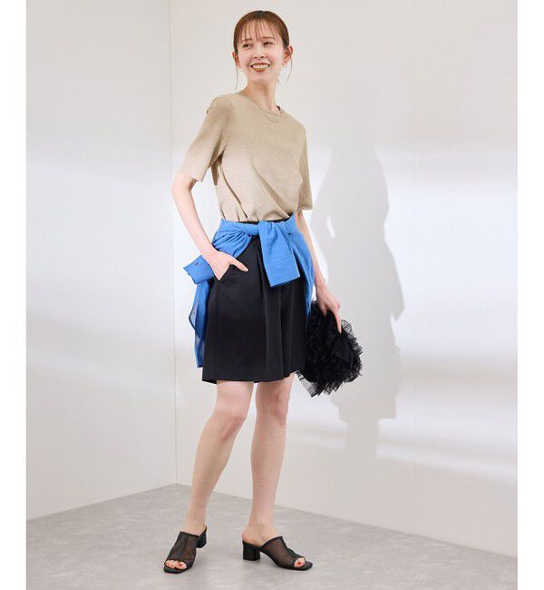 Rope&rsquo;Picnic「【洗濯機OK】LEVITAハーフスリーブニットプルオーバー」|ニット・セーター|