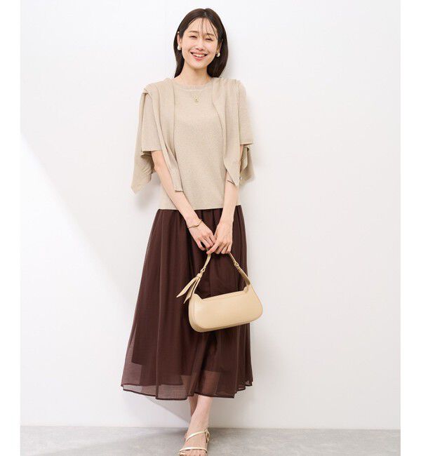 Rope&rsquo;Picnic「【洗濯機OK】LEVITAハーフスリーブニットプルオーバー」|ニット・セーター|