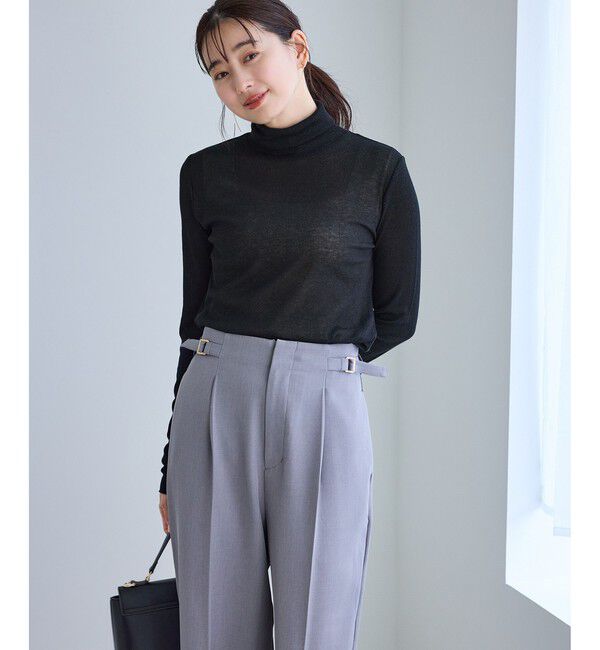 Rope&rsquo;Picnic「ラメシアーリブタートルトップス」|Tシャツ・カットソー|