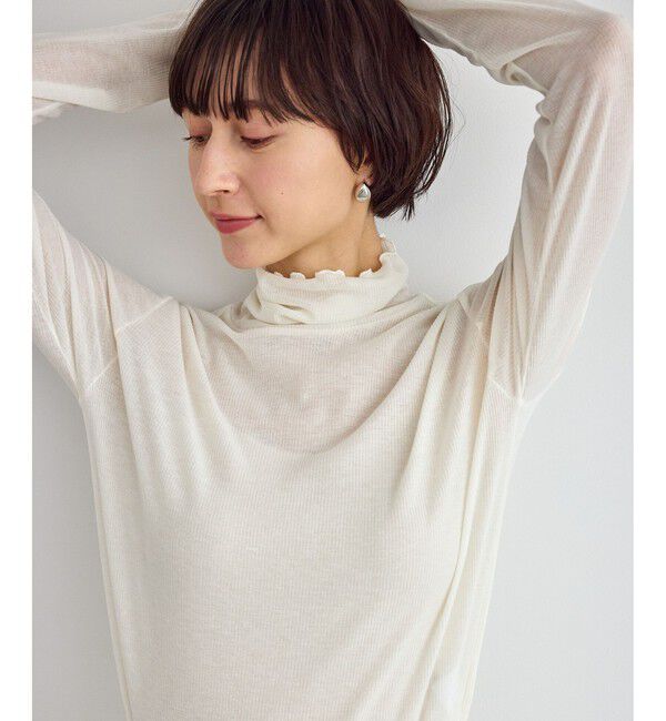 Rope&rsquo;Picnic「ラメシアーリブタートルトップス」|Tシャツ・カットソー|