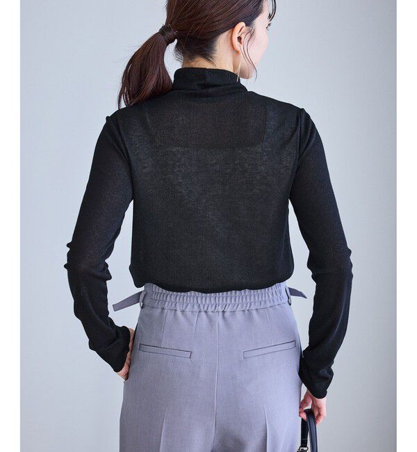 Rope&rsquo;Picnic「ラメシアーリブタートルトップス」|Tシャツ・カットソー|