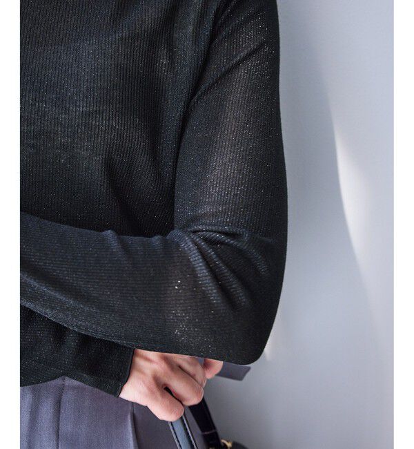 Rope&rsquo;Picnic「ラメシアーリブタートルトップス」|Tシャツ・カットソー|