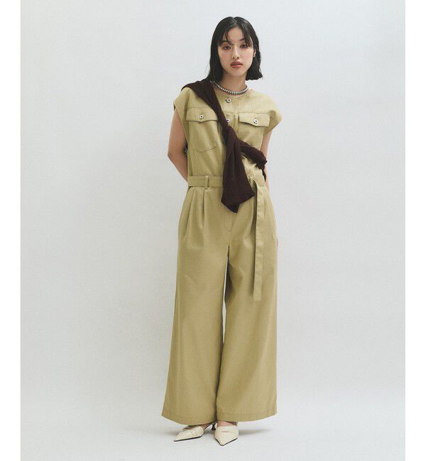 ADAM ET ROPE'「ノーカラースリーブオールインワン」|オールインワン|