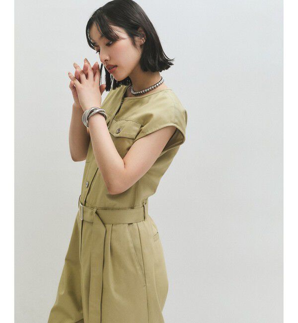 ADAM ET ROPE'「ノーカラースリーブオールインワン」|オールインワン|