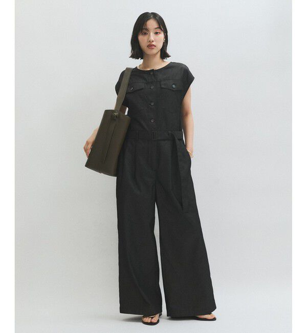 ADAM ET ROPE'「ノーカラースリーブオールインワン」|オールインワン|