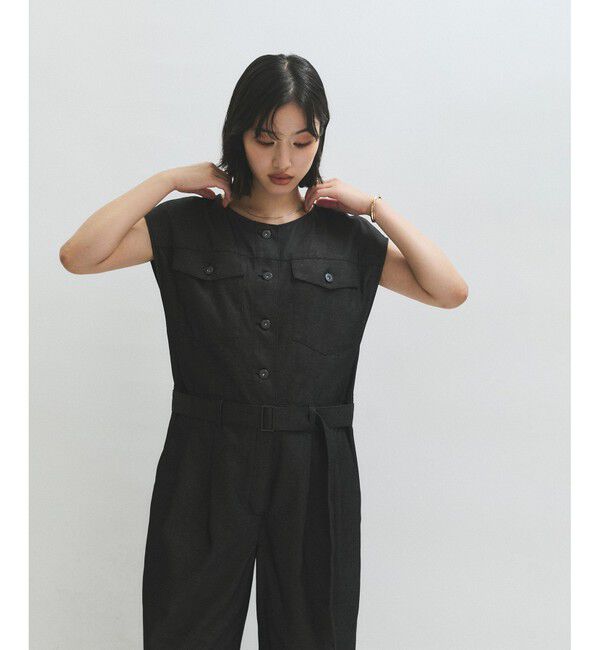 ADAM ET ROPE'「ノーカラースリーブオールインワン」|オールインワン|