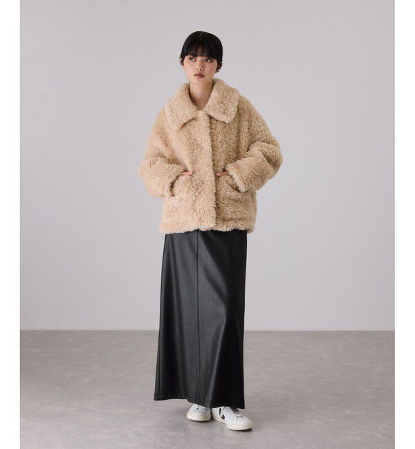 ADAM ET ROPE'「【WEB限定】シンセティックレザータイトスカート」|スカート|