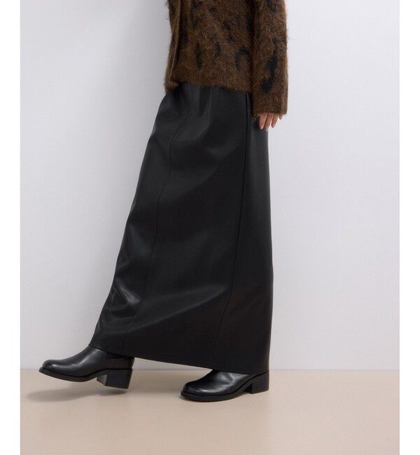ADAM ET ROPE'「【WEB限定】シンセティックレザータイトスカート」|スカート|