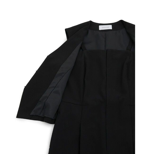 ADAM ET ROPE'「【サステナブル】ジレコンビロンパース」|オールインワン|