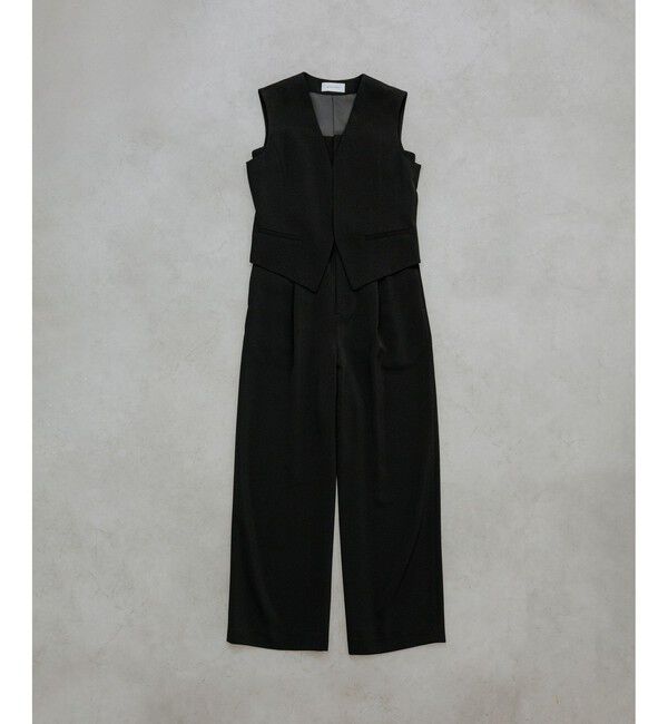 ADAM ET ROPE'「【サステナブル】ジレコンビロンパース」|オールインワン|