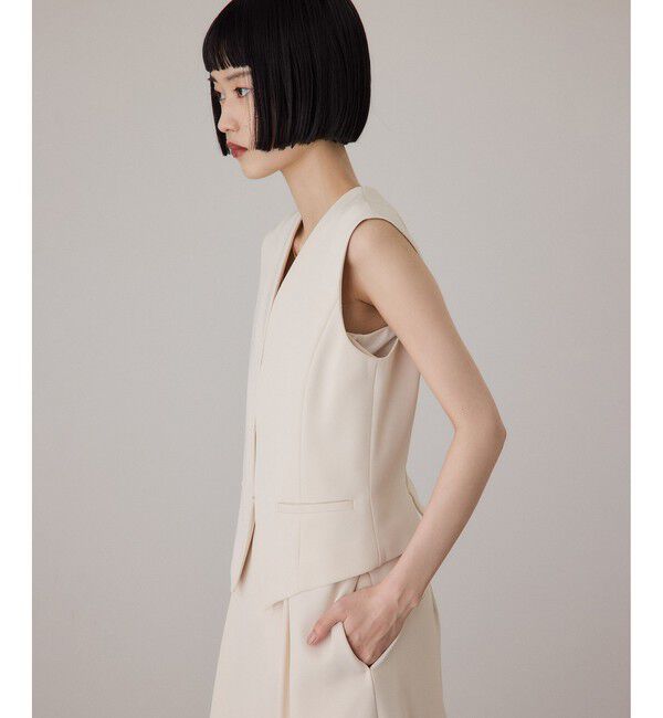 ADAM ET ROPE'「【サステナブル】ジレコンビロンパース」|オールインワン|