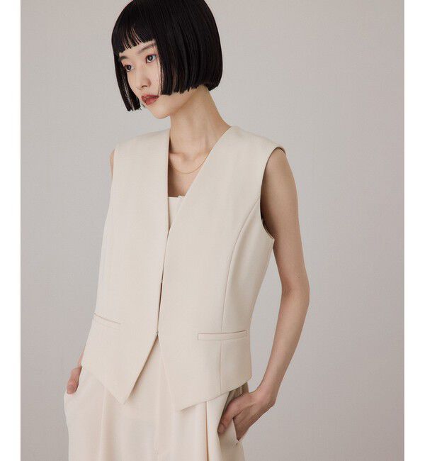 ADAM ET ROPE'「【サステナブル】ジレコンビロンパース」|オールインワン|