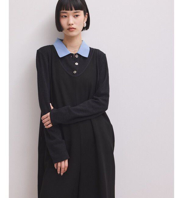 ADAM ET ROPE'「【WEB限定】バイカラーオールインワン」|オールインワン|