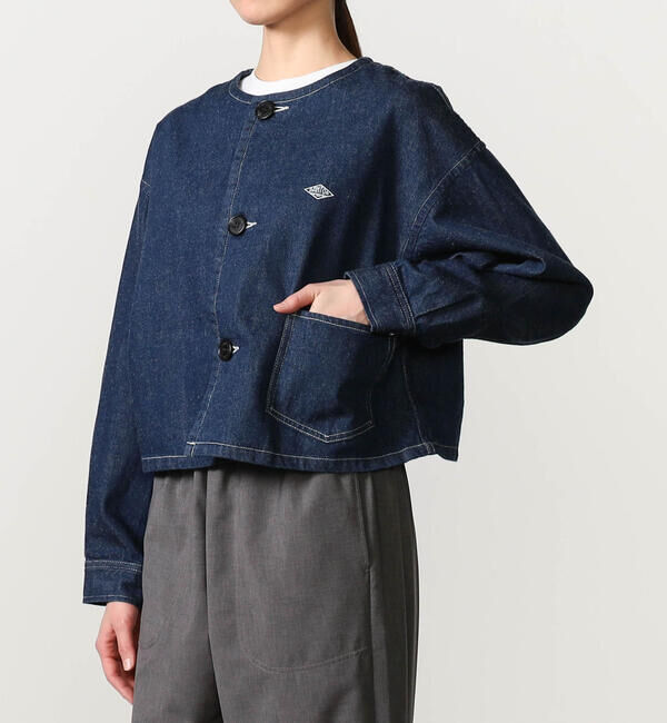 DANTON「DANTON | 11ozデニム ノーカラーショートジャケット WOMEN」|その他|