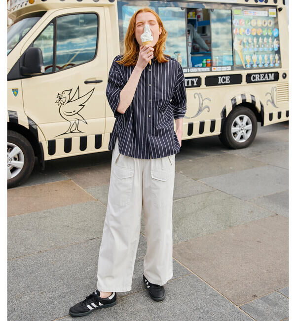  「TICCA | カーゴ ワイドイージーパンツ WOMEN」|チノ|