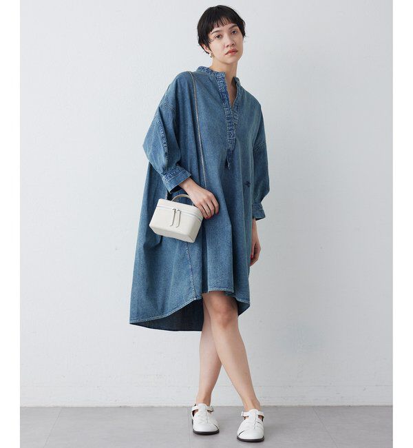  「DENIM刺繍チュニックシャツ」|シャツ・ブラウス|