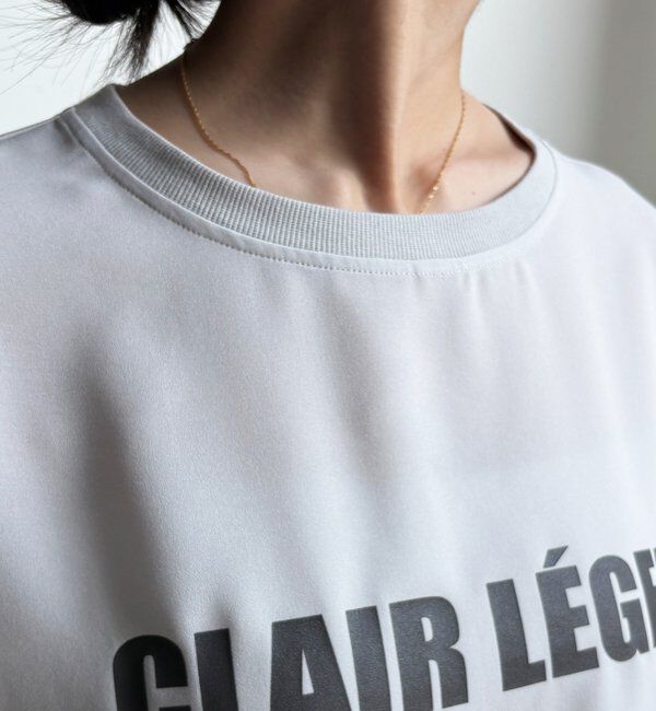  「袖リブバックボタンジョーゼットロゴプルオーバー」|シャツ・ブラウス|